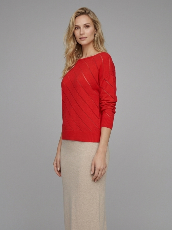 Elegant me Wool and Cashmere Long Sleeve Sweater