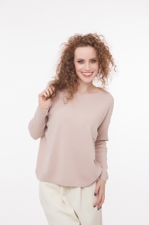Fine knitted jumper with cashmere