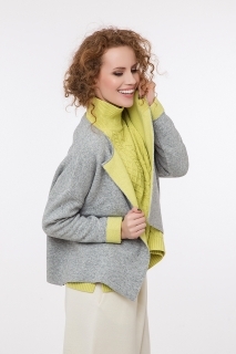 Short cardigan two colors