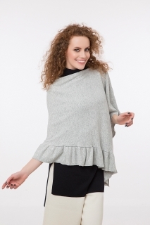 Poncho with ruffles