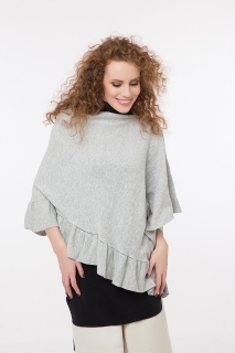 Poncho with ruffles