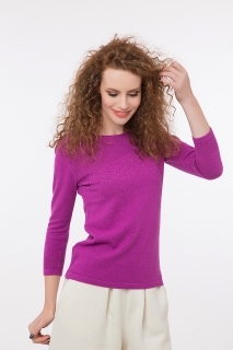 Elegant top with cashmere and stones