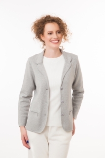 Lady  jacket with zipped pockets grey