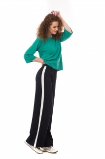 Knitted viscose trousers