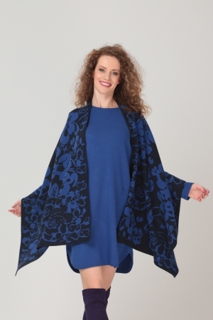 Lady knitted poncho KLOE