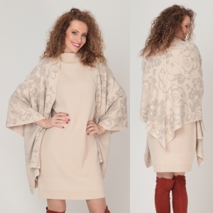 Lady knitted poncho KLOE