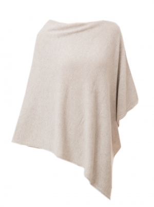 Lady poncho with cashmere touch