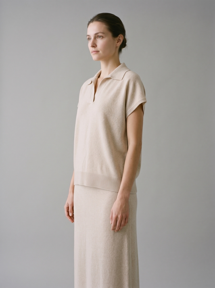 Most Loved collar top from wool and cashmere