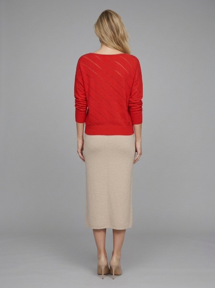 Elegant me Wool and Cashmere Long Sleeve Sweater